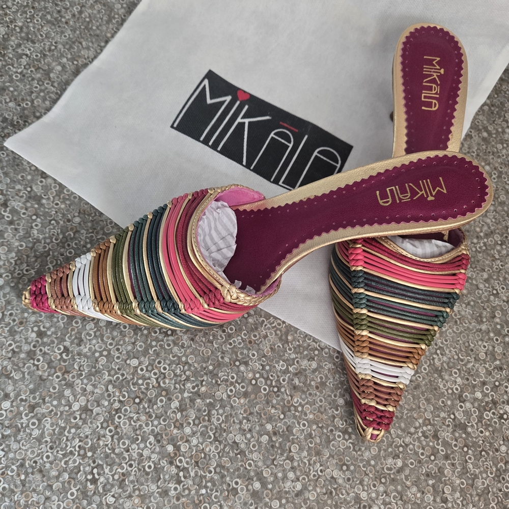 Mikasa Multicolor Striped Women's Mules